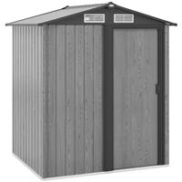 Outsunny 5ft x 4.3ft Outdoor Metal Storage Shed with Sliding Door Sloped Roof