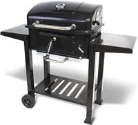 Barbecue Grill Large Portable Charcoal BBQ Smoker Side Table Adjustable Wheels