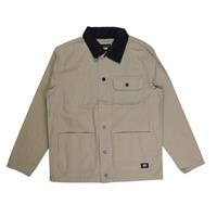 VANS Beige Cotton Overcoat Black Logo UK Size M Men's Lightweight Jacket