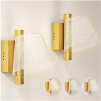 HOMCOM Led Wall Lamp 2 Pack, Modern Indoor Starry Wall Light, Gold
