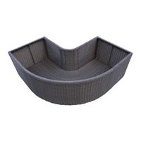 Corner Planter Rattan Effect Durable Weather Resistant (H)41(W)37cm
