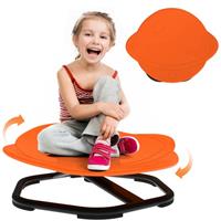 AIYAPLAY Planet-Shaped Kids Swivel Chair, Sensory Spinning Chair, Orange