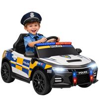 AIYAPLAY Kids Electric Ride pm Police Car with Remote Control, Multicoloured