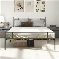HOMCOM King Metal Bed Frame, Headboard/Footboard, Storage , Refurbished