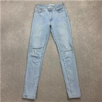 Levis 721 Jeans Womens 25x30 Blue Red Tab Denim Light Wash Skinny Trousers Lady - 25 Regular