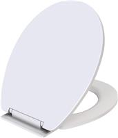 Soft Close White Oval Toilet Seat with Adjustable Hinges Easy Clean Quick Fix