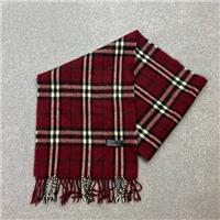 Burberry London Scarf 58x12 Inches Red Nova Check 100% Lambswool England Made