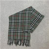 Burberry London Scarf 56x12 Inches Grey Nova Check 100% Lambswool Made England