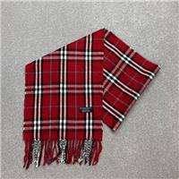 Burberry London Scarf 58x12 Inches Red 100% Lambswool Nova Check England Made
