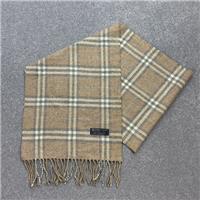 Burberry London Scarf 58x12 Inches Beige Nova Check 100% Lambswool England Made