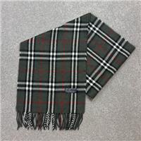 Burberry London Scarf 58x12 Inches Grey Nova Check 100% Lambswool England Made