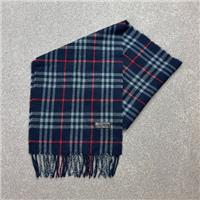 Burberry London Scarf 56x12 Inches Blue Nova Check Made England 100% Lambswool
