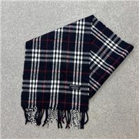 Burberry London Scarf 54x12 Inches Blue Nova Check 100% Lambswool England Made