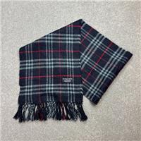 Burberry London Scarf 58x12 Inches Blue England Made Nova Check 100% Lambswool