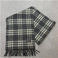 Burberry London Scarf 70x12 Inches Grey Nova Check 100% Lambswool Made England