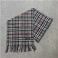 Burberry London Scarf 58x12 Inches Grey 100% Lambswool Nova Check Made England
