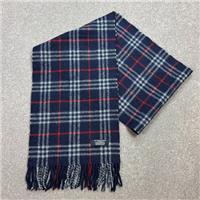Burberry London Scarf 70x11 Inches Blue Nova Check 100% Lambswool Made England