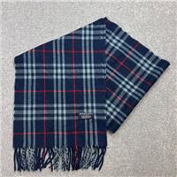 Burberry London Scarf 56x12 Inches Blue England Made 100% Lambswool Nova Check