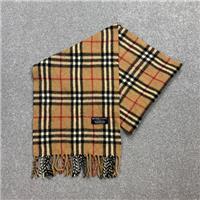 Burberry London Scarf 52x10 Inches Beige Nova Check 100% Lambswool Made England