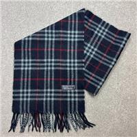 Burberry London Scarf 58x12 Inches Blue England Made 100% Lambswool Nova Check