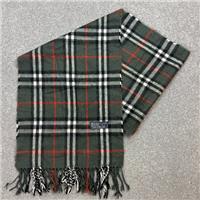 Burberry London Scarf 56x12 Inches Grey 100% Lambswool Made England Nova Check