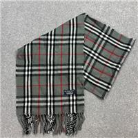 Burberry London Scarf 58x11 Inches Grey Nova Check 100% Lambswool Made England