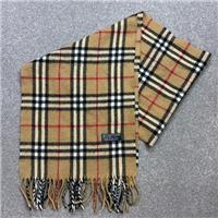 Burberry London Scarf 56x12 Inches Beige England Made 100% Lambswool Nova Check