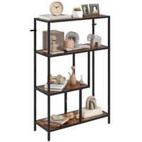 HOMCOM Industrial Bookshelf with Open Shelves Rustic Brown, Refurbished