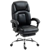 HOMCOM Office Chair, Computer Desk Chair with Spring Cushion, Black