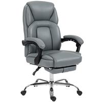 HOMCOM Office Chair, Computer Desk Chair with Spring Cushion, Grey