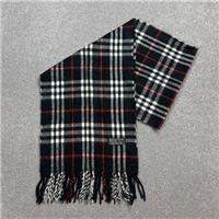 Burberry London Scarf 58x12 Inches Black Nova Check 100% Lambswool Made England