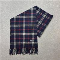 Burberry London Scarf 60x12 Inches Blue Nova Check 100% Cashmere England Made