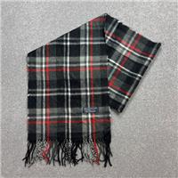 Burberry London Scarf 60x12 Inches Black Nova Check 100% Lambswool England Made