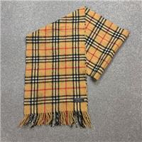 Burberry London Scarf 64x11 Inches Beige 100% Lambswool Nova Check England Made