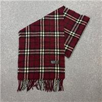 Burberry London Scarf 54x12 Inches Red Nova Check 100% Lambswool Made England