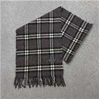 Burberry London Scarf 62x12 Inches Grey 100% Lambswool Nova Check England Made