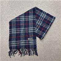 Burberry London Scarf 58x11 Inches Blue 100% Lambswool Nova Check Made England