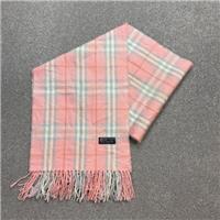 Burberry London Scarf 58x12 Inches Pink Nova Check 100% Lambswool Made England