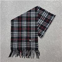 Burberry London Scarf 54x11 Inches Black Nova Check 100% Lambswool England Made