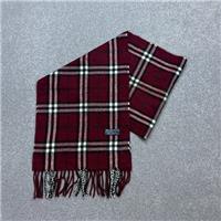 Burberry London Scarf 54x12 Inches Red Nova Check 100% Lambswool England Made