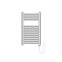 Flomasta Towel Rail Radiator Bathroom Warmer Electric Flat Modern Chrome 40x70cm