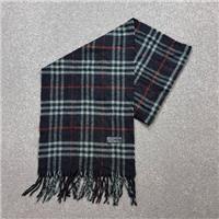 Burberry London Scarf 56x11 Inches Black Nova Check 100% Lambswool England Made