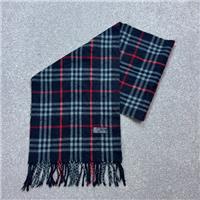 Burberry London Scarf 54x12 Inches Blue 100% Lambswool Nova Check England Made