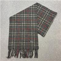 Burberry London Scarf 64x12 Inches Grey England Made 100% Lambswool Nova Check