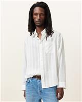 AllSaints Men's White Button-Up Shirt UK Size 2XL - 2XL Regular