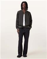 AllSaints Men's Soundview Bomber Jacket Brown Reversible Animal Print Zip Size M - M Regular