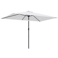 Outsunny Garden Parasol, Outdoor Umbrella with Tilt Function, Cream White