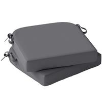 Outsunny Outdoor Chair Seat Cushions Set of 2, Garden Chair Cushions, Grey