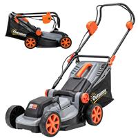 Outsunny 18V Cordless Lawnmower with 2 x 4Ah Batteries and Charger