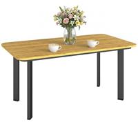 Outsunny Outdoor Coffee Table, Garden Table with Slatted WPC Top, Brown
